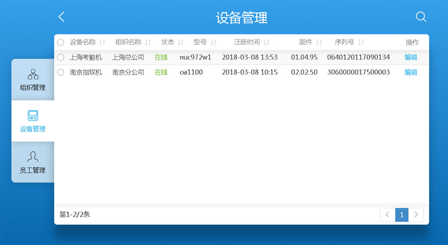 云考勤管理系統(tǒng)設備管理